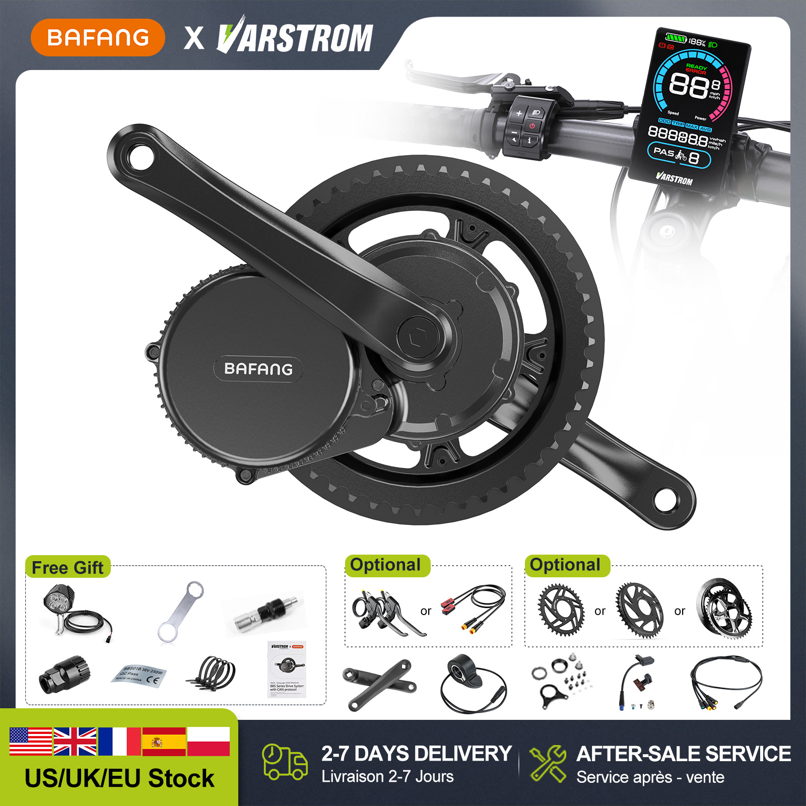 Mid Drive Conversion Kit 1000W - [US Stock] BAFANG 48V 500W 750W