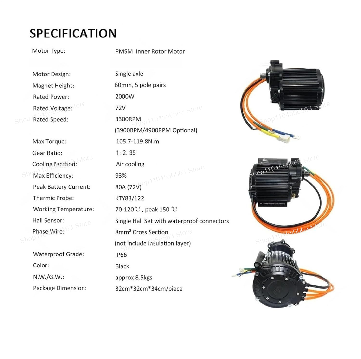 2000W Mid Drive Brushless Moto - High Torque Brushless Mid Motor Kit review and price