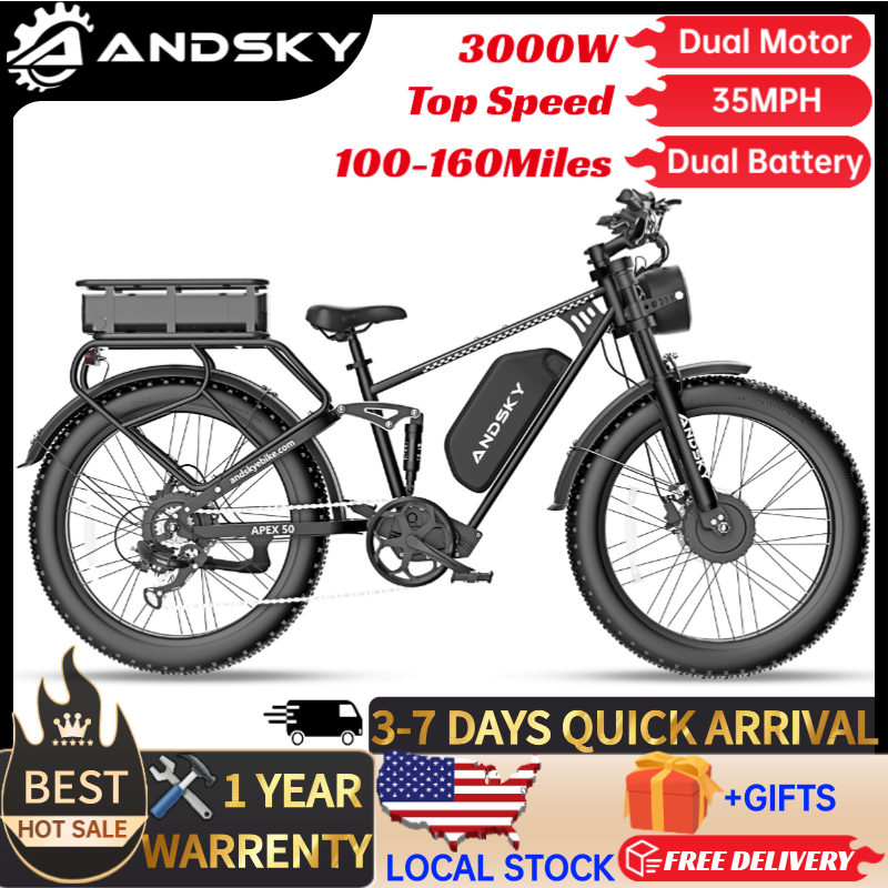 ANDSKY Apex50 AWD Electric Bik - Torque Sensor Mid Drive Motor Kit review and price